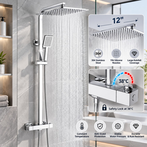 Duschsystem mit thermostat - duschsystem,