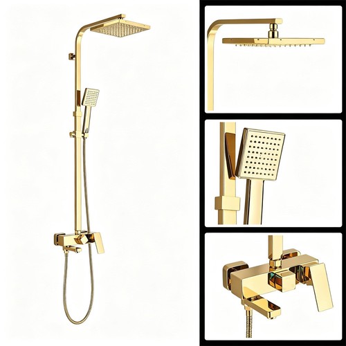 Gold duschset duscharmatur - gold, duschset-duscharmatur