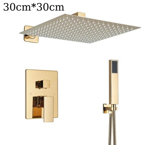 Regendusche set gold unterputz - regendusche,