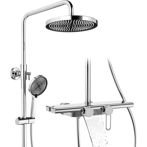 Duschsystem chrom mit armatur - duschsystem,